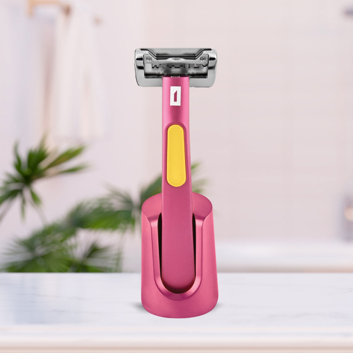 Dawn Pink Flamingo Women's Single Blade Safety Razor with Matching Stand