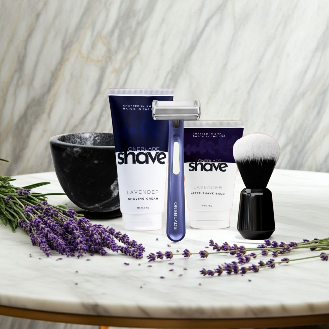 Women's Safety Razor Shaving Kit with Purple Razor and Lavender Skincare