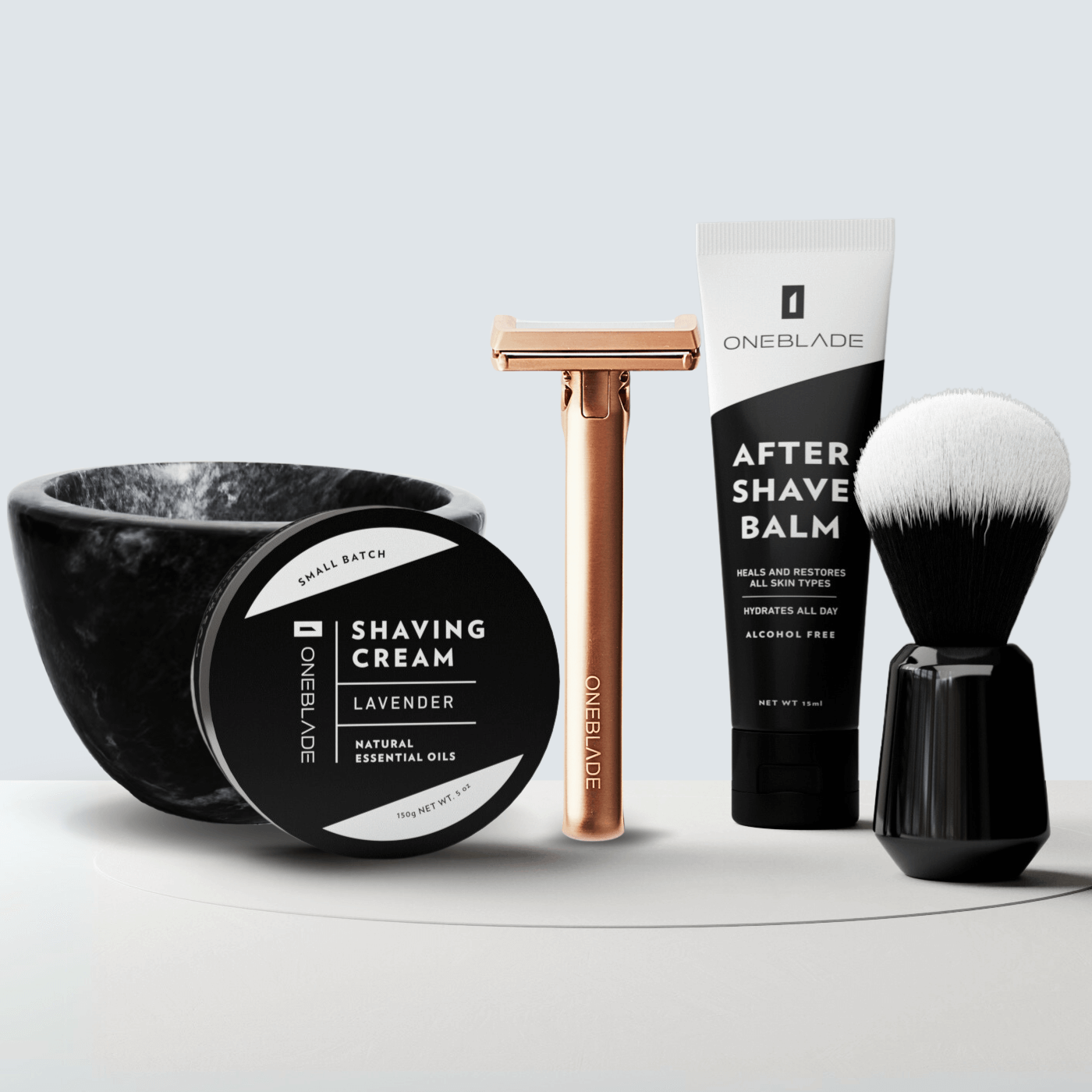 OneBlade 18K Gold Genesis Safety Razor Shave Kit