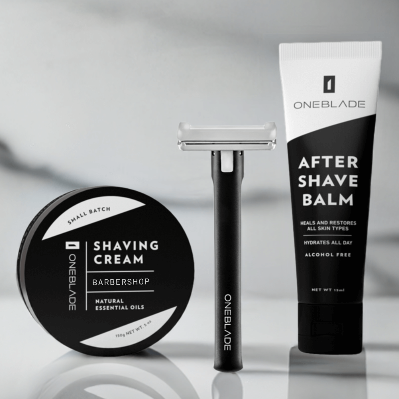 Element Safety Razor Starter Kit with After Shave Balm and Shaving Cream