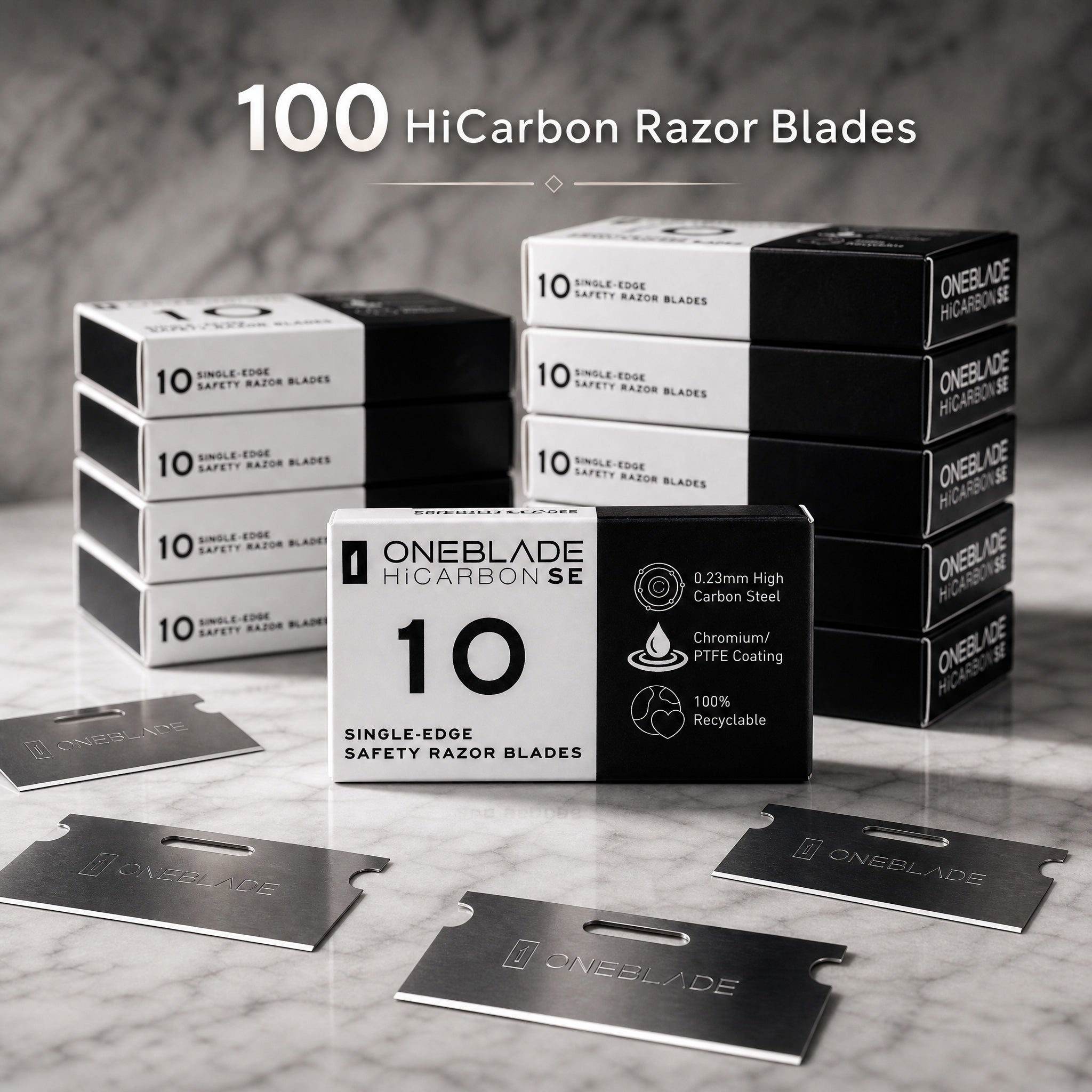  RAZOR CARBON 100-125cm スペア付 HiCarbon SE Safety Razor Blades | OneBlade