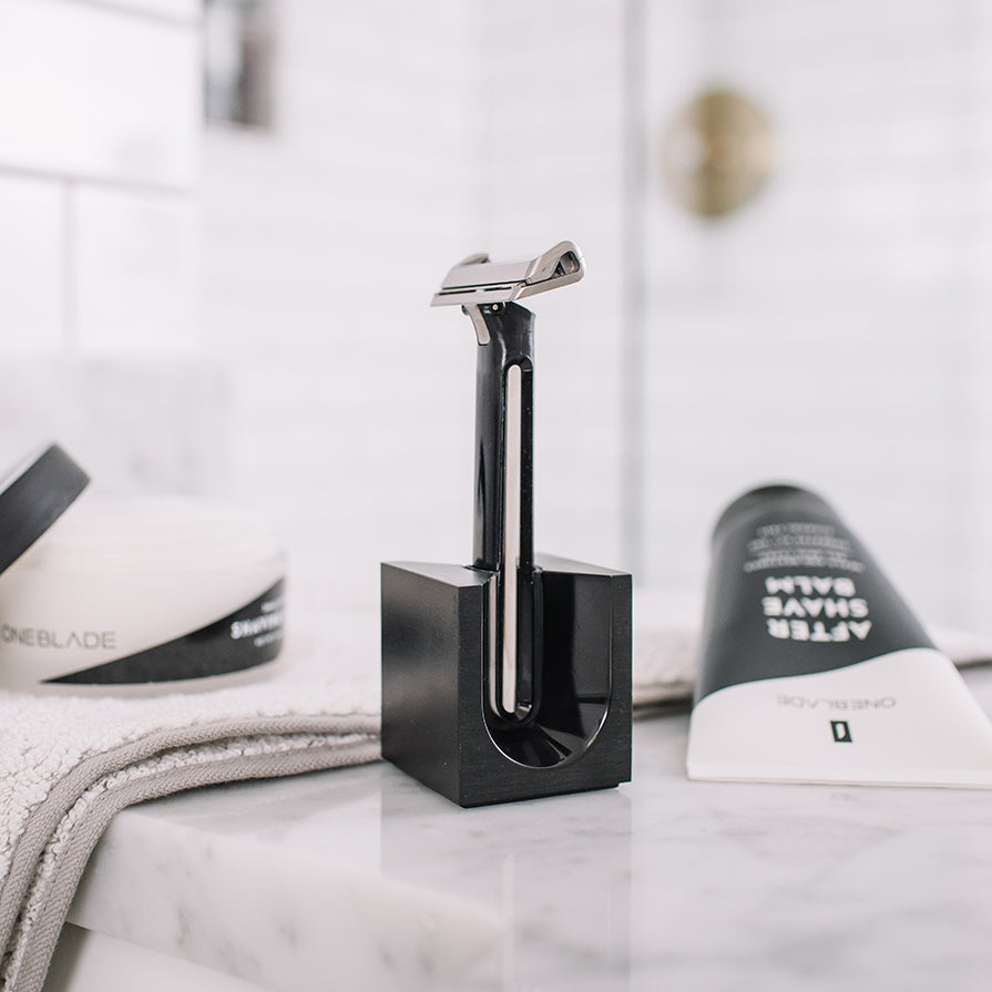 Black Safety Razor With Stand Hybrid Oneblade Picture 1