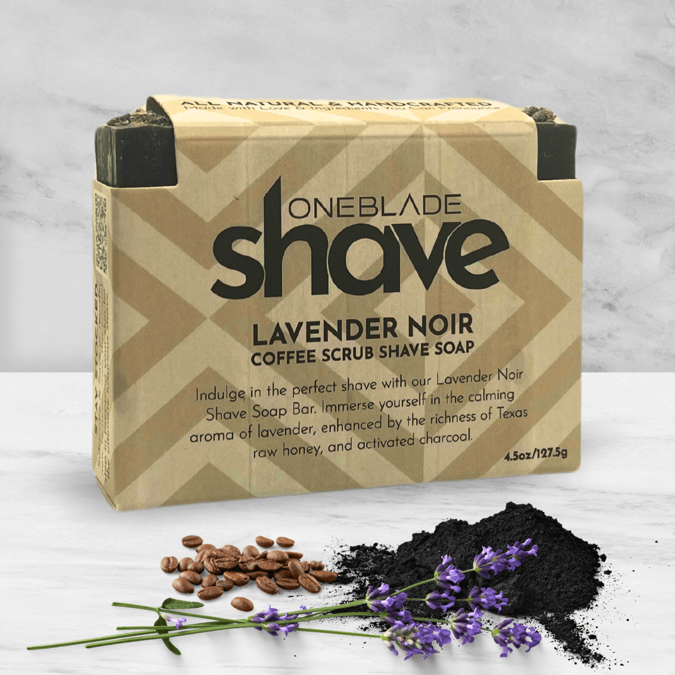 Coffe Scrub Shave Soap Lavender Charcoal 01