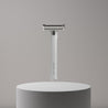 White Hybrid Pivoting Safety Razor in white video spinning