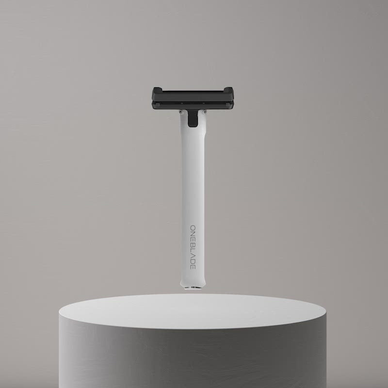 White OneBlade Core Single Blade Safety Razor Spinning Video