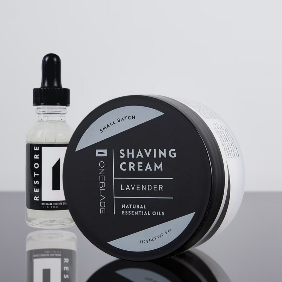 OneBlade Shaving Cream and Restore Serum Set 1